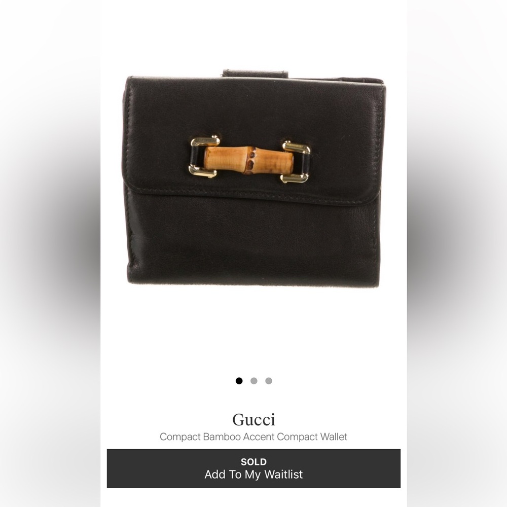 Gucci Compact Bamboo Accent Wallet